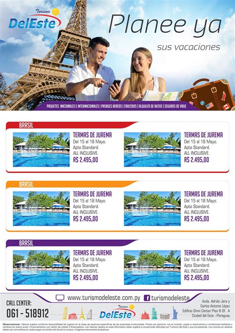 Flyer De Paquetes Promocionales Travel Ads Travel Flyer Template