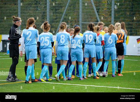Football Girls Teams Greeting Rivals Football Girls Ukraine Cup