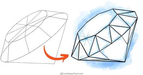 How To Draw A Diamond Easy Steps To The Complex Shape