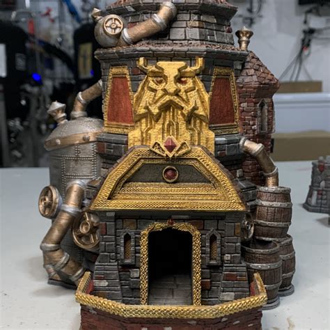 3d Print Of Drunken Dwarf Brewery Dice Tower Support Free By Talion65