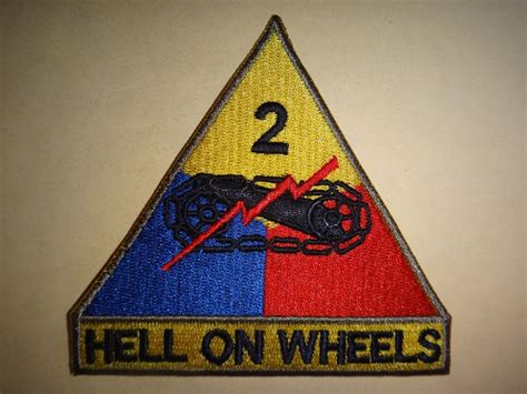 Us Army 2nd Armored Division Hell On Wheels Patch 4636723657