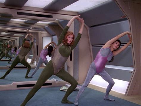 When She Did Some Stretching In A Gold Leotard Community Post 21 Times Dr Beverly Crusher