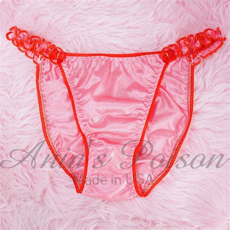 Lace Duchess Classic 80s Cut Antron Nylon Tricot Hot Pink Vintage Style Ladies String Bikini