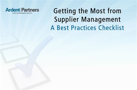 A Whitepaper On Supplier Management Best Practices For Supplier Risk