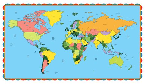 10 Best World Map Full Page Printable
