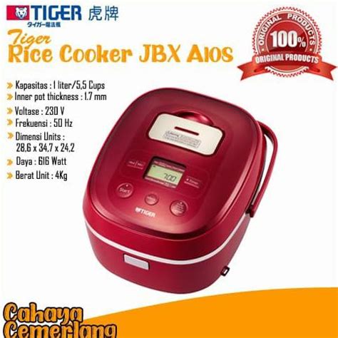 Jual Tiger Rice Cooker Jbx A S Merah Rice Cooker Digital Liter