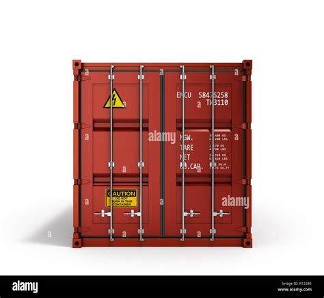 3d Rendering Of A Red Shipping Container Stock Photo Alamy