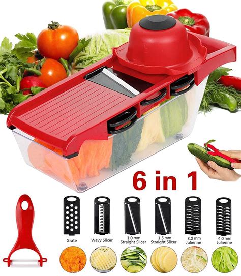 Kitchen Tools And Gadgets 5 In 1 Mandolin Vegetable Fruit Dicer Cutter