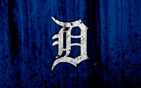 Download Wallpapers 4k Detroit Tigers Grunge Baseball Club Mlb