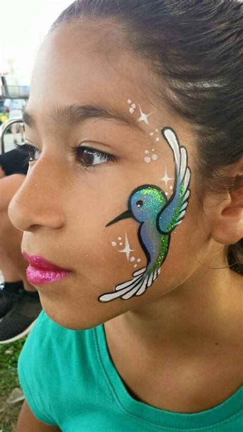 Hummingbird Face Painting Rainbow Face Paint Face Painting Designs