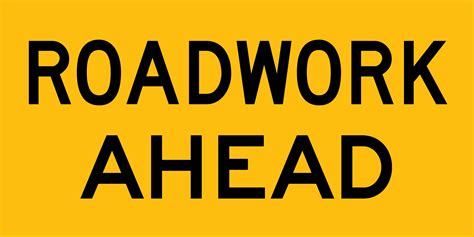 Roadwork Ahead Sign Corflute 1200×600 Tranex Road Safety And