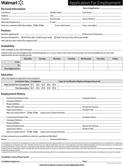 The Application For Employment Form Is Shown