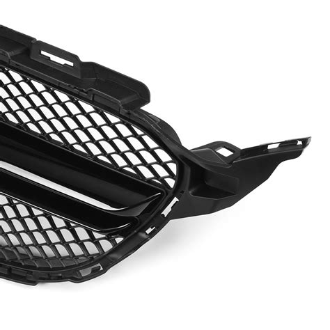 New Gloss Black Front Bumper Mesh Grille Grill For Mercedes C Class