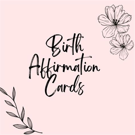Birth Affirmation Cards Etsy