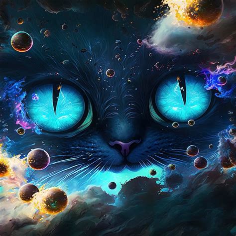 Premium Photo Cool Cat Digital Art Painting