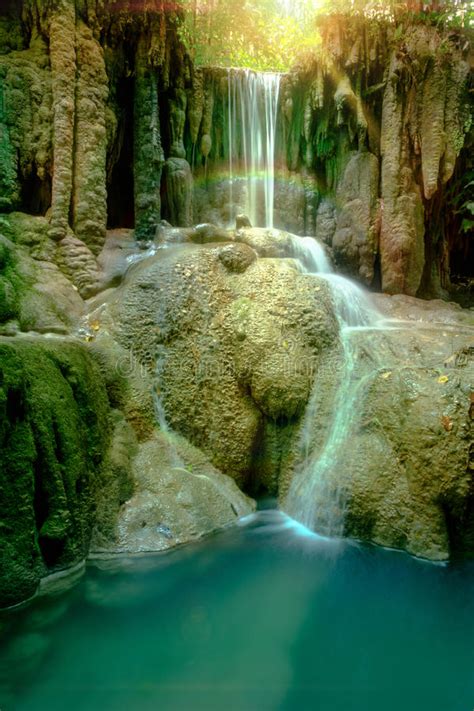 Amazing Beautiful Deep Forest Waterfall In Erawan National Park