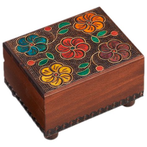 Wooden Floral Puzzle Box | Puzzle Boxes | Puzzle Master Inc