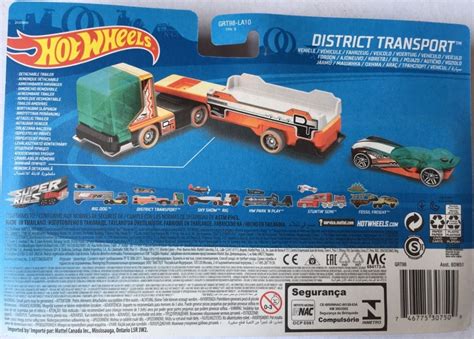 Hot Wheels Trailer Super Rigs District Transport Envío Gratis