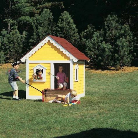 Unless you consider yourself a diy enthusiast, go for the playhouse that comes partially assembled. Do-It-Yourself Playhouse | The Family Handyman #buildyourownplayhouse | Play houses, Build a ...