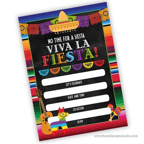 Free Printable Blank Mexican Fiesta Invitations Celebrate The Holidays