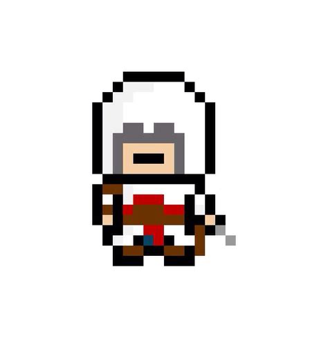 Altair From Assassin S Creed Plantillas Hama Beads Hama Beads Pixel Art
