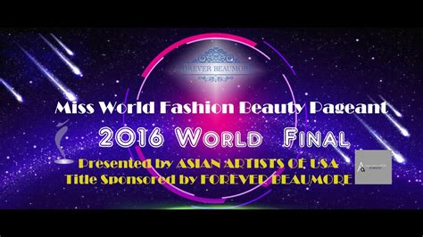 2016 Miss World Fashion Beauty Pageant 🥇 Own That Crown