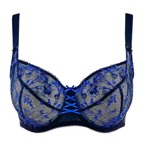 FRENCH DESIGNER AUBADE ALLEE DES PLAISIRS SHEER BLUE BRA 32B NWT MSRP