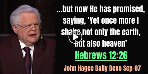 John Hagee September 07 2022 Daily Devotional Hebrews 1226