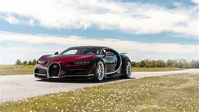 Bugatti Chiron Luxury Burgundy Landscape Background Wallpapers