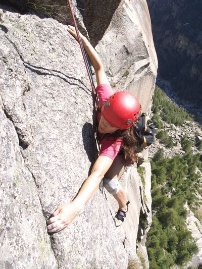 Crack Climbing In Orco Valley Italy