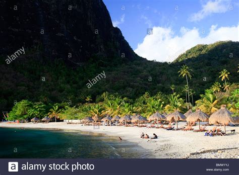 Caribbean St Lucia Anse Des Pitons Beach Anse Jalousie Stock Photo Alamy