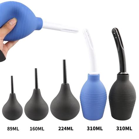 Pc Couple Anal Sex Tools Vagina Anal Cleaner Medical Rubber Enema Cleaning Container Douche