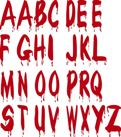 Dripping Bloody Alphabet