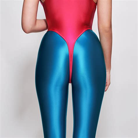 kaufen sie leohex satin glossy leotards sexy high cut bikini thong bodysuit frauen glitter shiny