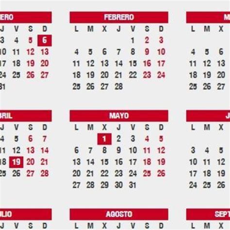Calendario 2019 Mexico Dias Festivos Por Ley Mas Recientes Untitled Images