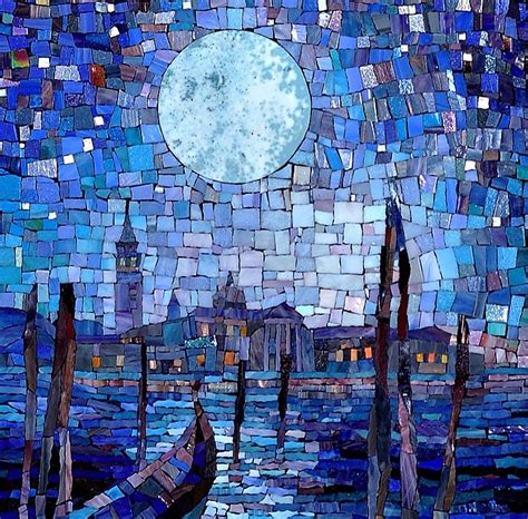 Mosaic Venetian Full Moon 3 Mosaic Tile Art Mosaic Artwork Mosaic Art