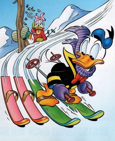Donald And Daisy Skiing Duck Cartoon Donald Disney Disney Duck