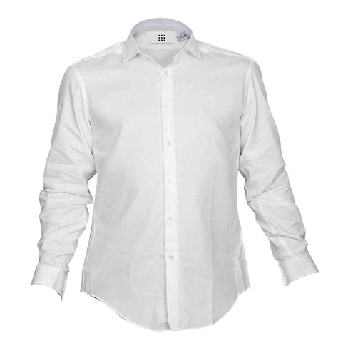 Camisa De Vestir Blanca Manhattan Para Caballero Sears