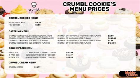 Crumbl Cookies Menu Prices Loyalty Program 2023