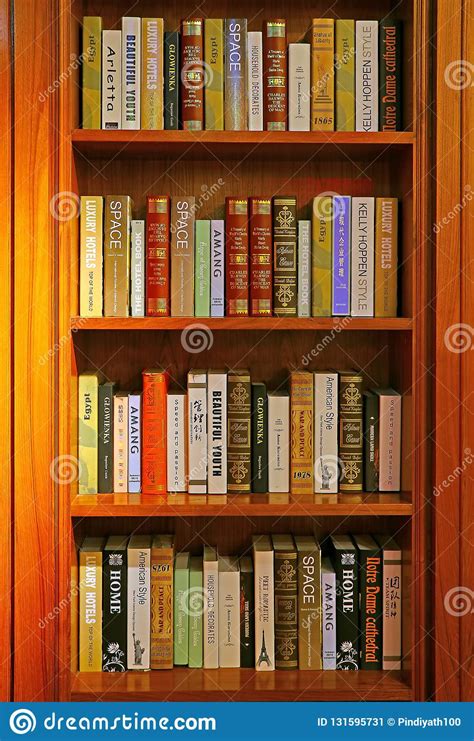 Books On Library Shelves Editorial Photo Image Of Cover