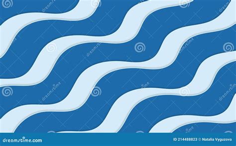 Abstract Background Of Wavy Lines In Turquoise Colors Stock Vector