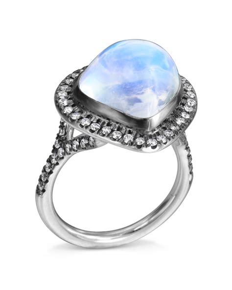 Royal Blue Moonstone And Diamond Ring Turgeon Raine