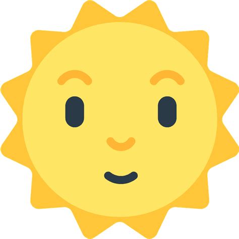 Sun With Face Emoji Clipart Free Download Transparent Png Creazilla