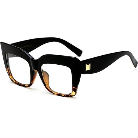 Feisedy Square Oversized Glasses Frame Eyewear Women B2475