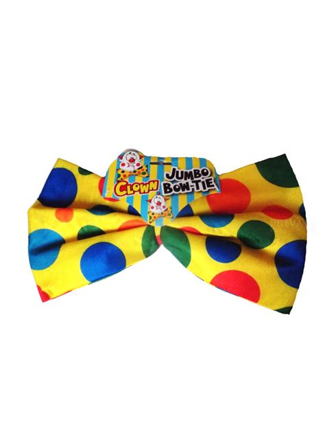 Circus Clown Jumbo Bow Tie Harlequin Joker Fancy Dress Accessory Private Encounter
