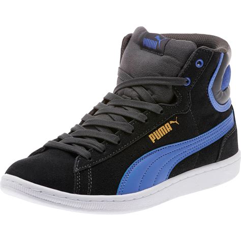 Puma Suede Vikky Mid Womens High Top Sneakers In Blue Lyst