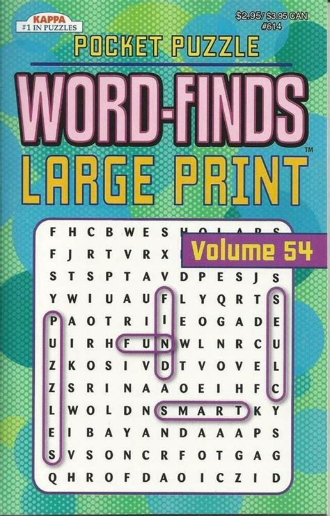 Large Print Word Finds Pocket Puzzle Vol 142 And 143 Kappa For Sale