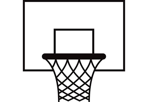 Basketball Hoop 1 Backboard Goal Rim Basket Net Sports Game Icon Logo