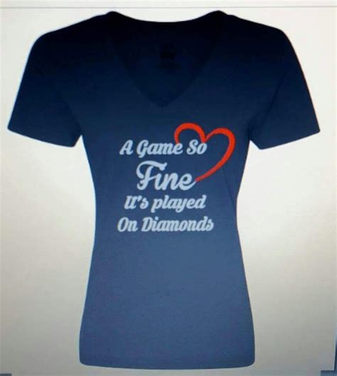 A Game So Fine Its Played On Diamonds Womens V Neck T Shirt