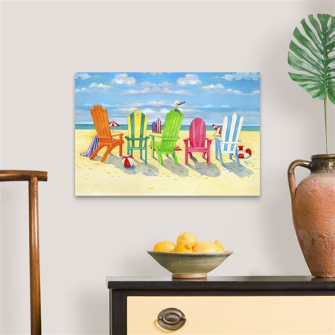 Brighton Beach Chairs Canvas Wall Art Print Coastal Home Decor Ebay